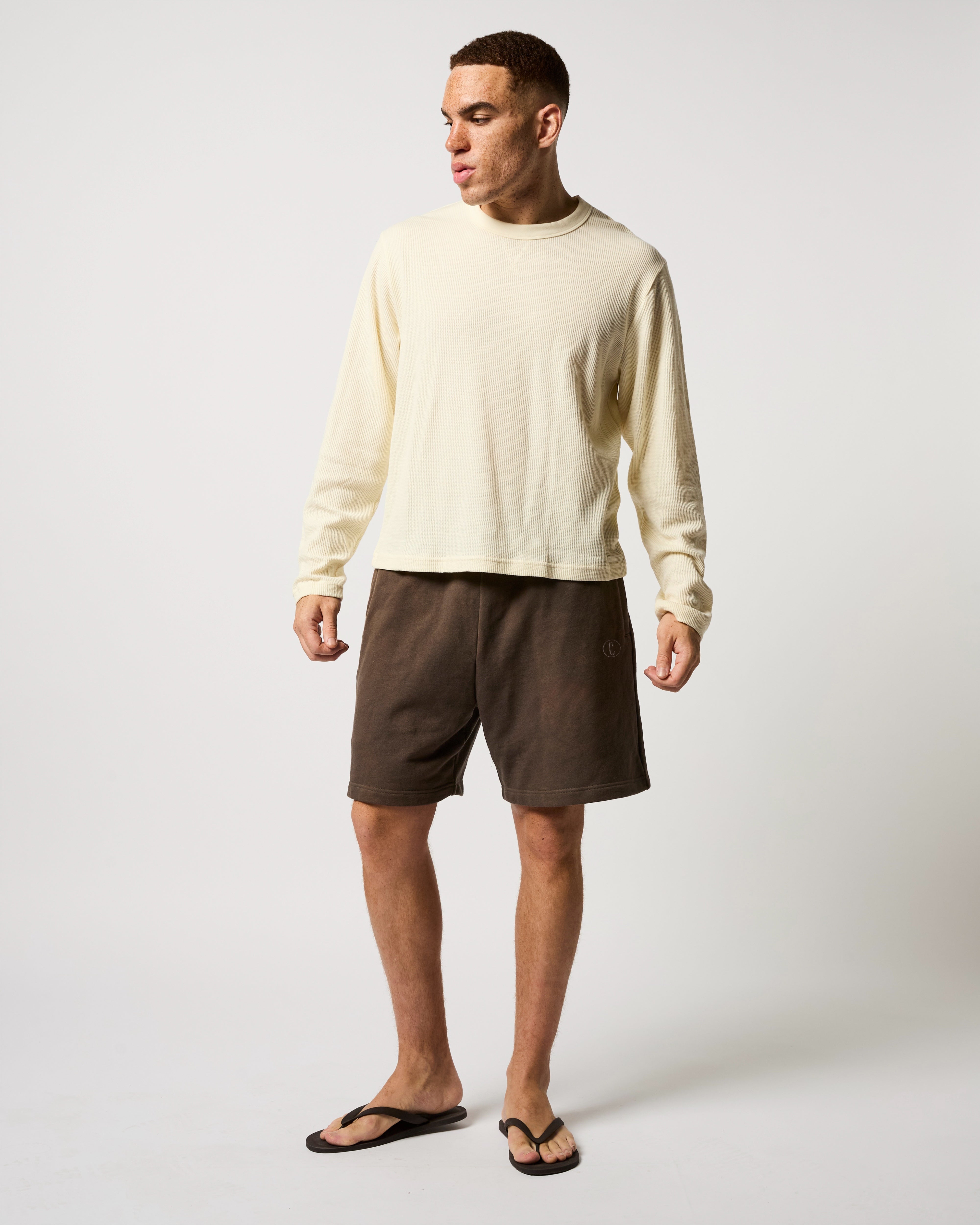 Coszus Relaxed Terry Brown Shorts